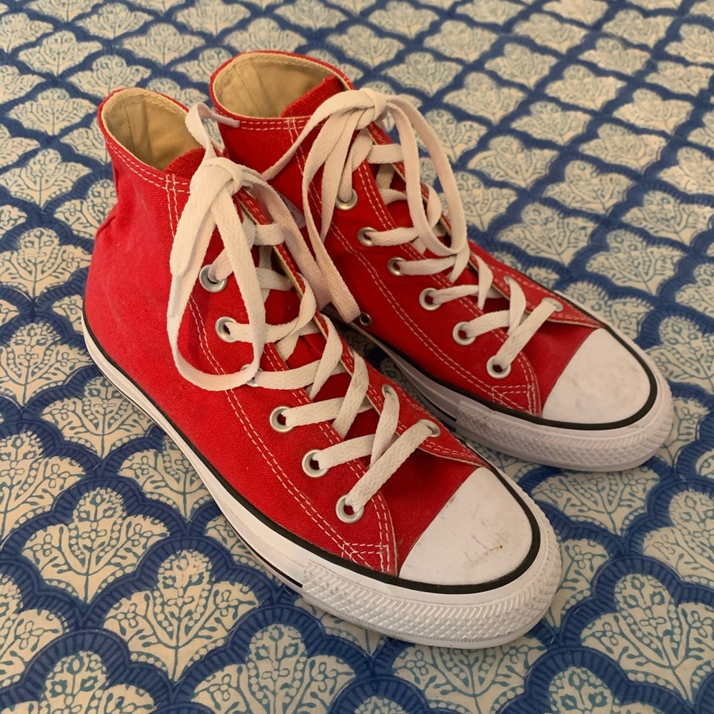 Red High Top Converse